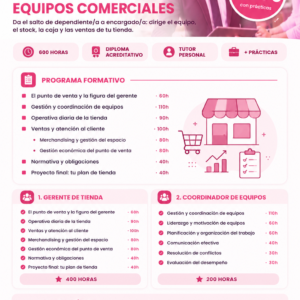 GERENTE DE TIENDA Y COORDINADOR DE EQUIPOS COMERCIALES