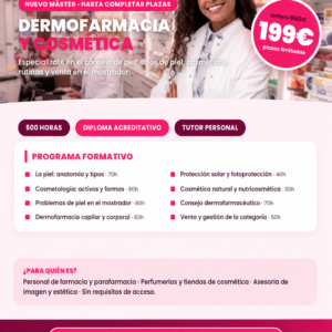 MÁSTER DERMOFARMACIA Y COSMÉTICA