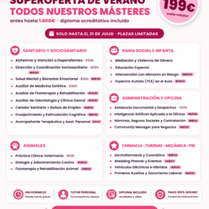 SUPEROFERTA EN TODOS NUESTROS MÁSTERS