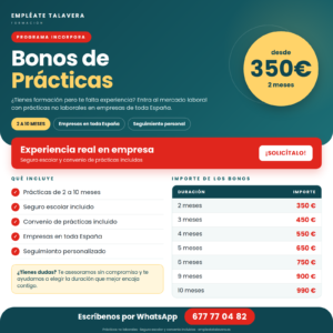 BONO 2 MESES DE PRÁCTICAS EN EMPRESA
