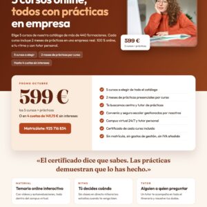 5x1 Octubre Promo · 5 cursos online con prácticas